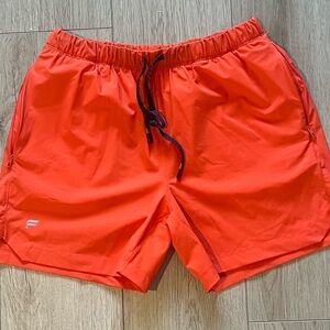 Fabletics Men's Athletic Shorts - Bright Orange